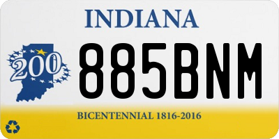IN license plate 885BNM