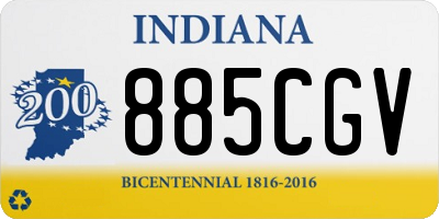IN license plate 885CGV