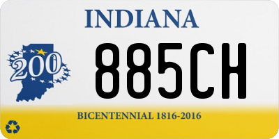 IN license plate 885CH