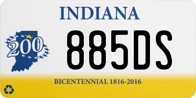IN license plate 885DS