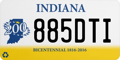 IN license plate 885DTI