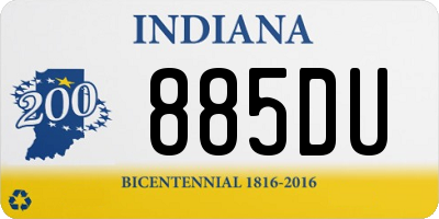 IN license plate 885DU