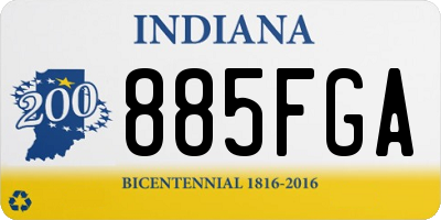 IN license plate 885FGA