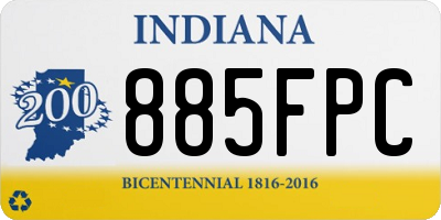 IN license plate 885FPC