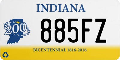 IN license plate 885FZ