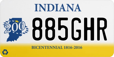 IN license plate 885GHR
