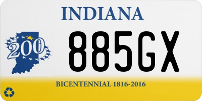 IN license plate 885GX