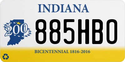 IN license plate 885HBO