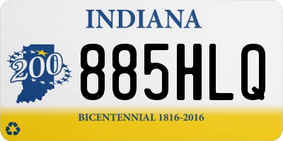 IN license plate 885HLQ