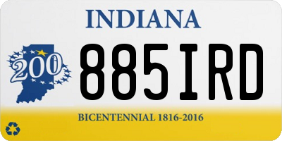 IN license plate 885IRD