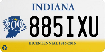 IN license plate 885IXU