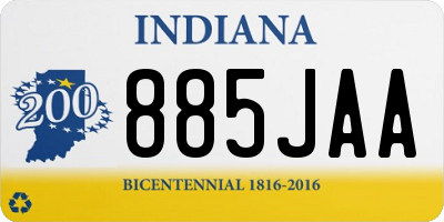 IN license plate 885JAA