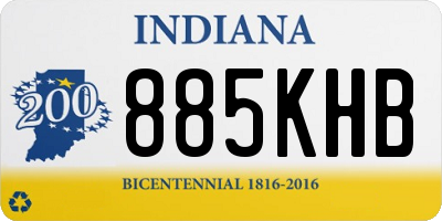 IN license plate 885KHB