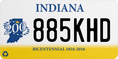 IN license plate 885KHD