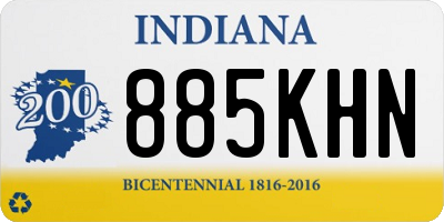 IN license plate 885KHN