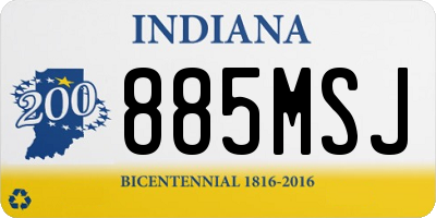 IN license plate 885MSJ