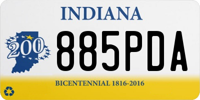 IN license plate 885PDA