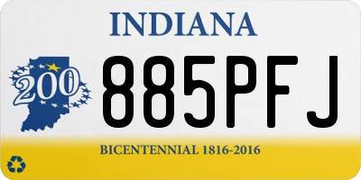IN license plate 885PFJ