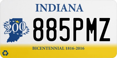 IN license plate 885PMZ