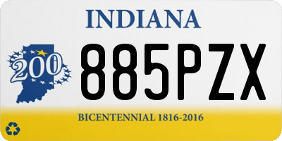 IN license plate 885PZX