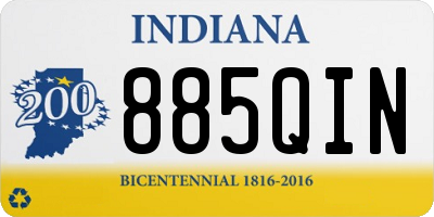 IN license plate 885QIN