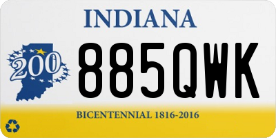 IN license plate 885QWK