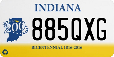 IN license plate 885QXG