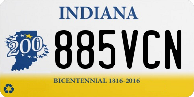 IN license plate 885VCN