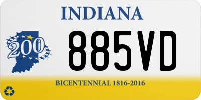 IN license plate 885VD