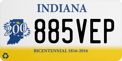 IN license plate 885VEP