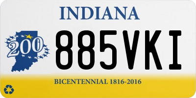 IN license plate 885VKI