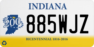 IN license plate 885WJZ