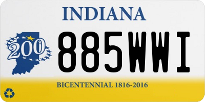 IN license plate 885WWI