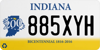 IN license plate 885XYH