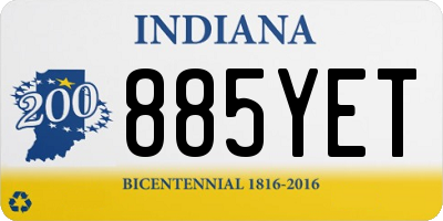 IN license plate 885YET