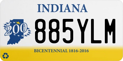 IN license plate 885YLM