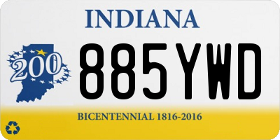 IN license plate 885YWD