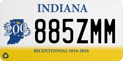 IN license plate 885ZMM