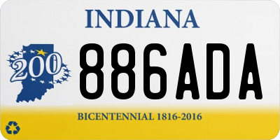IN license plate 886ADA