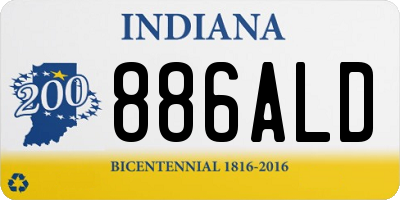 IN license plate 886ALD