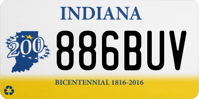 IN license plate 886BUV