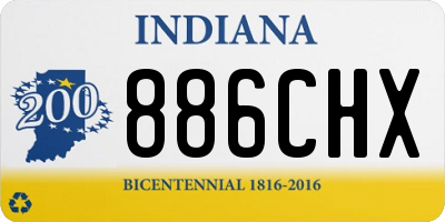 IN license plate 886CHX