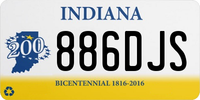 IN license plate 886DJS