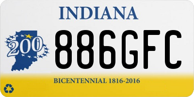 IN license plate 886GFC