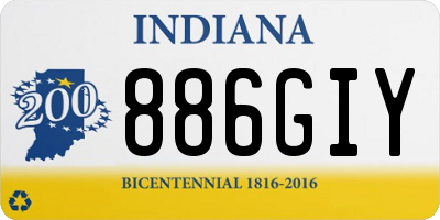 IN license plate 886GIY