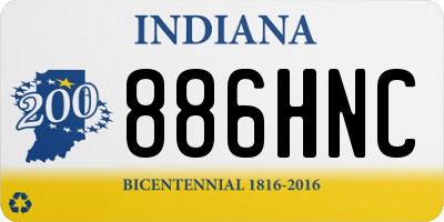 IN license plate 886HNC
