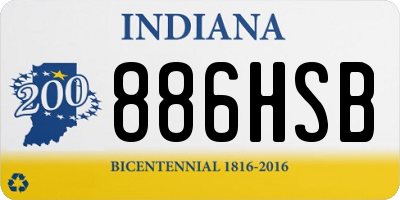 IN license plate 886HSB