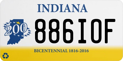 IN license plate 886IOF