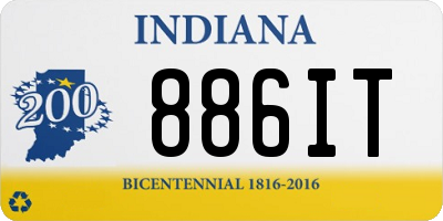 IN license plate 886IT