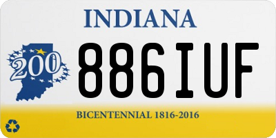 IN license plate 886IUF